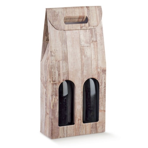 2 Bottles Wood Box 